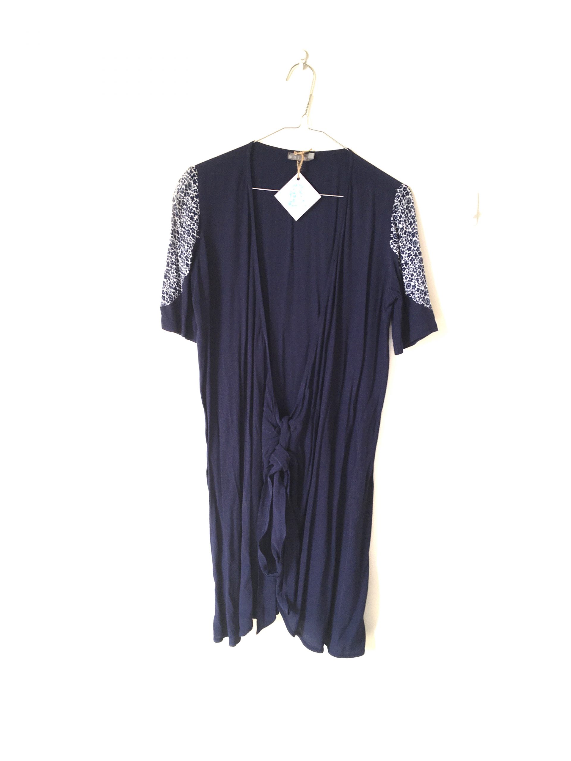 Marlow Navy Blue Wrap Dress / Gown - The Re: Club