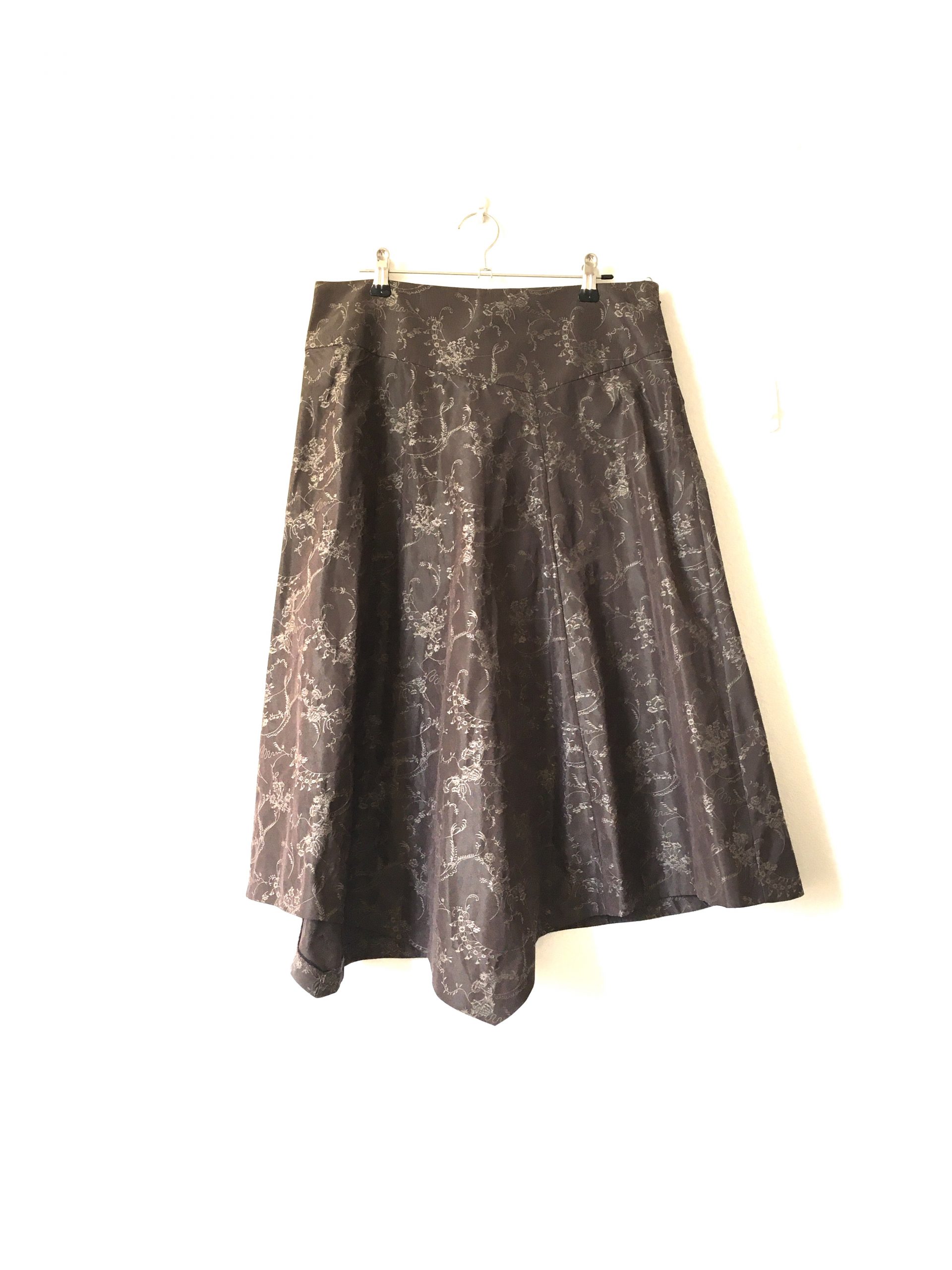 Jigsaw Brown Patterned Midi Skirt - The Re: Club