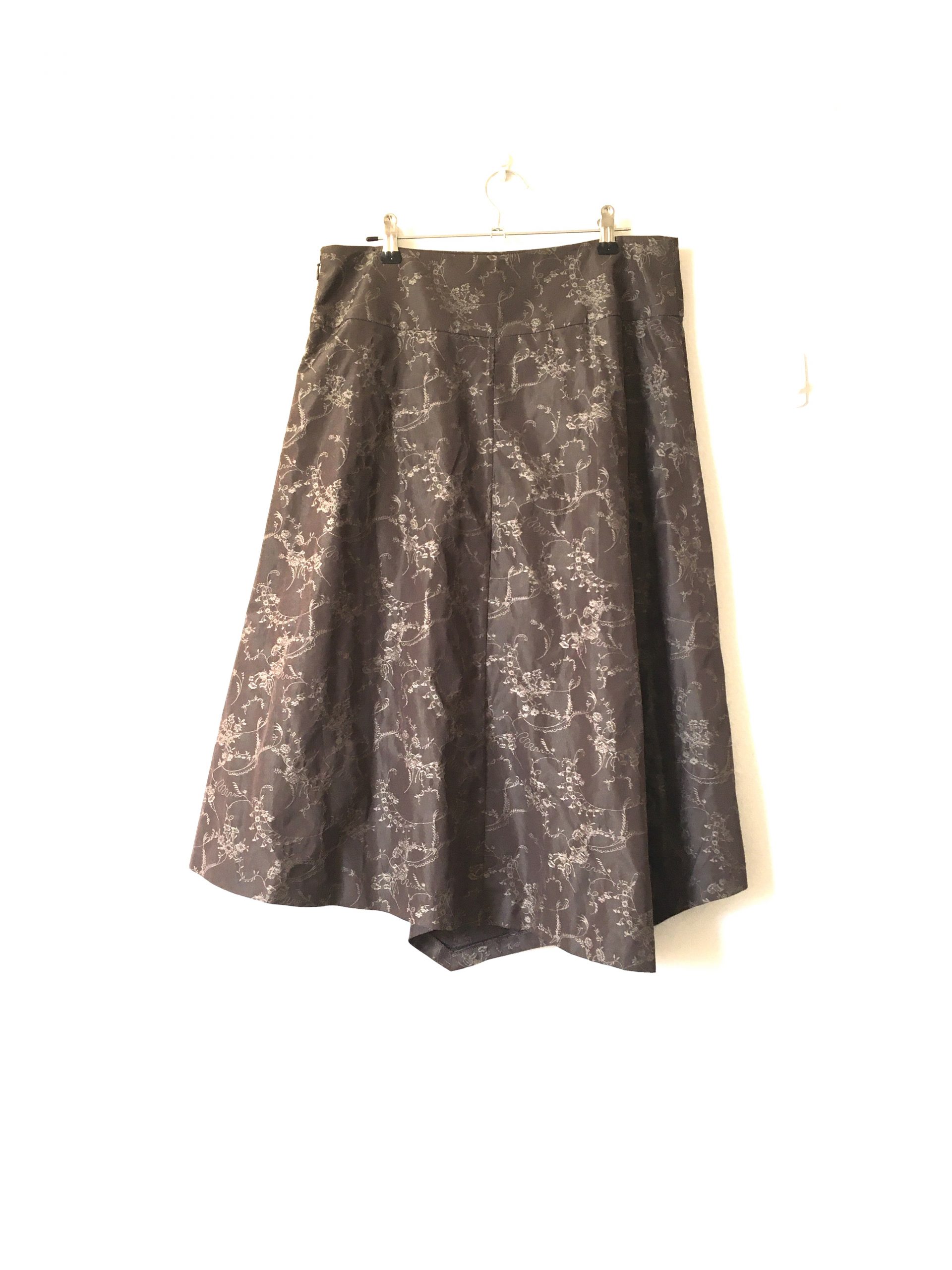 Jigsaw Brown Patterned Midi Skirt - The Re: Club