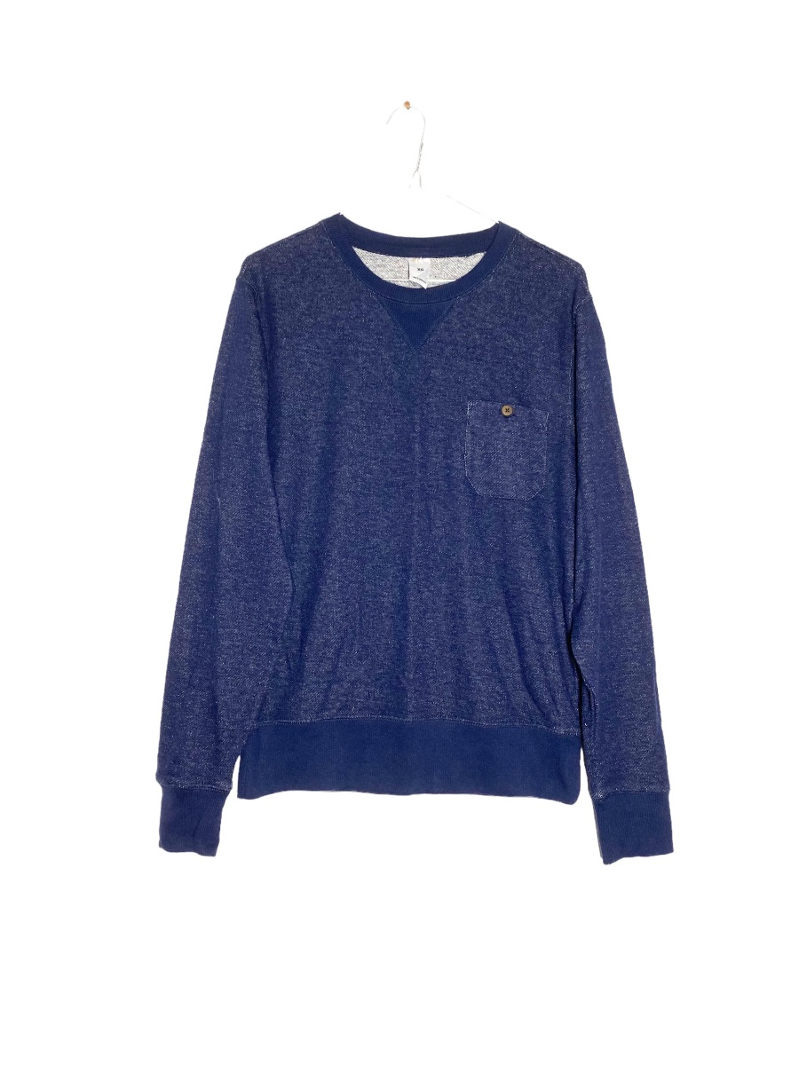 Navy Blue Denim-Style Sweater - Size XS - The Re: Club