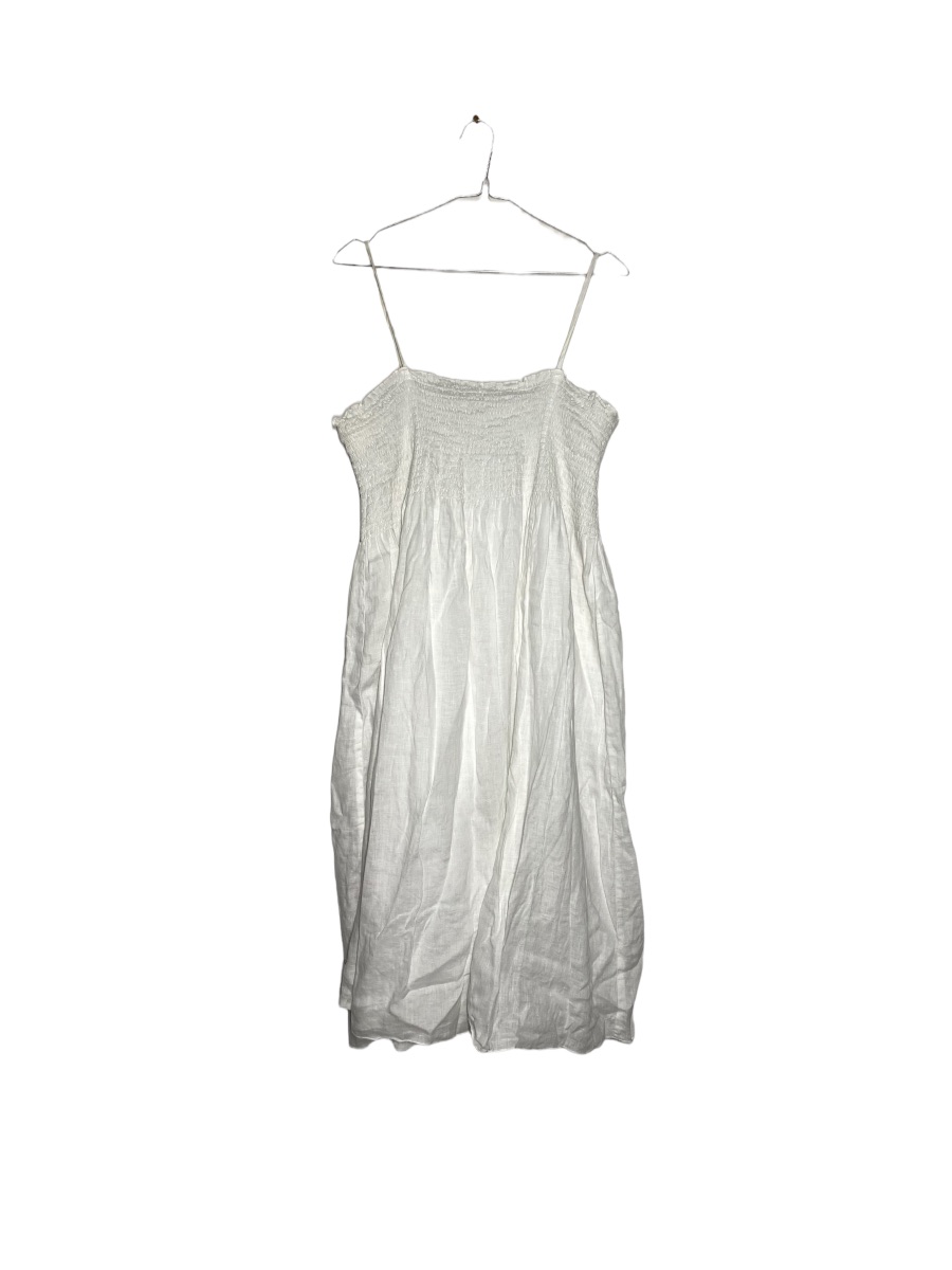 Sussan White Linen Midi Dress - Size 8 - The Re: Club
