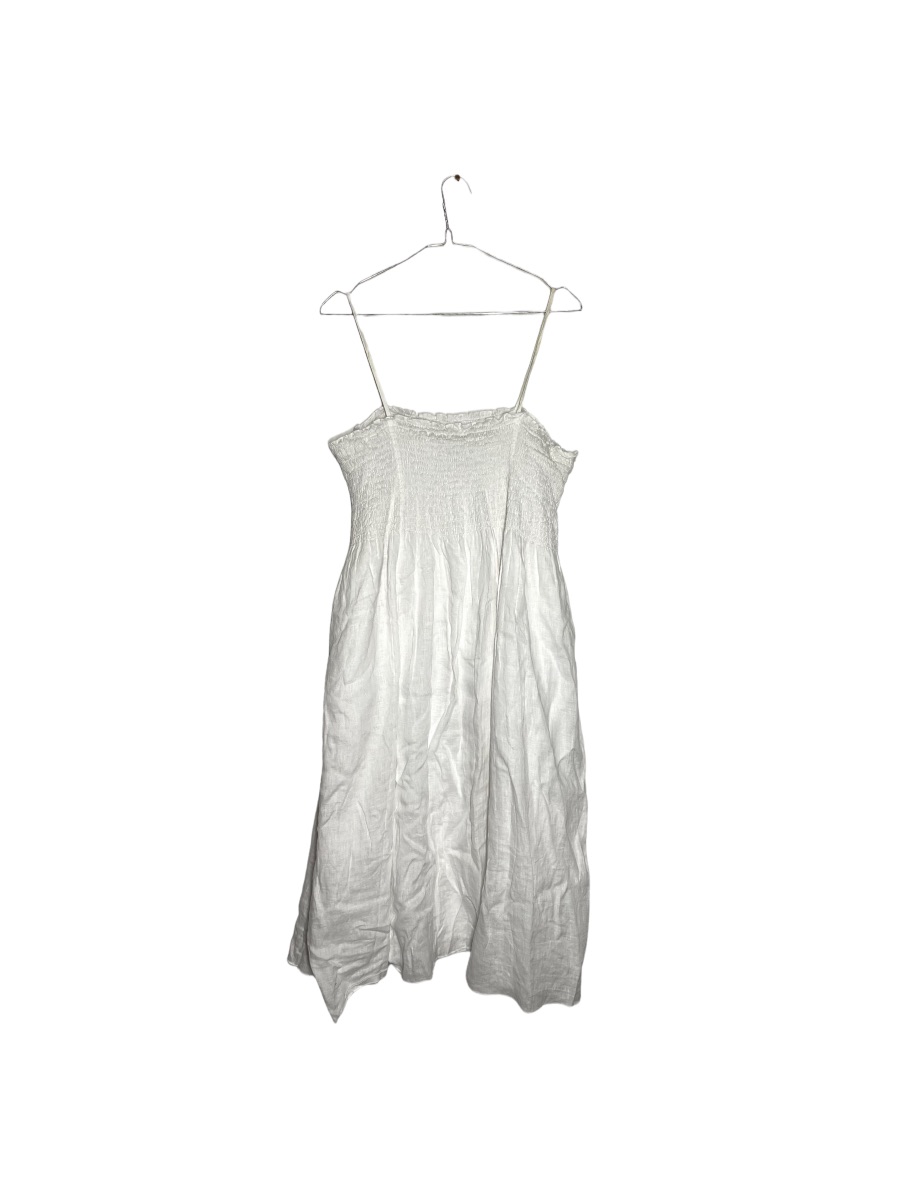 Sussan White Linen Midi Dress - Size 8 - The Re: Club