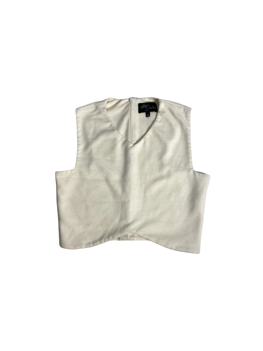Abbey Clancy Cream Crop Top - Size 8 - The Re: Club