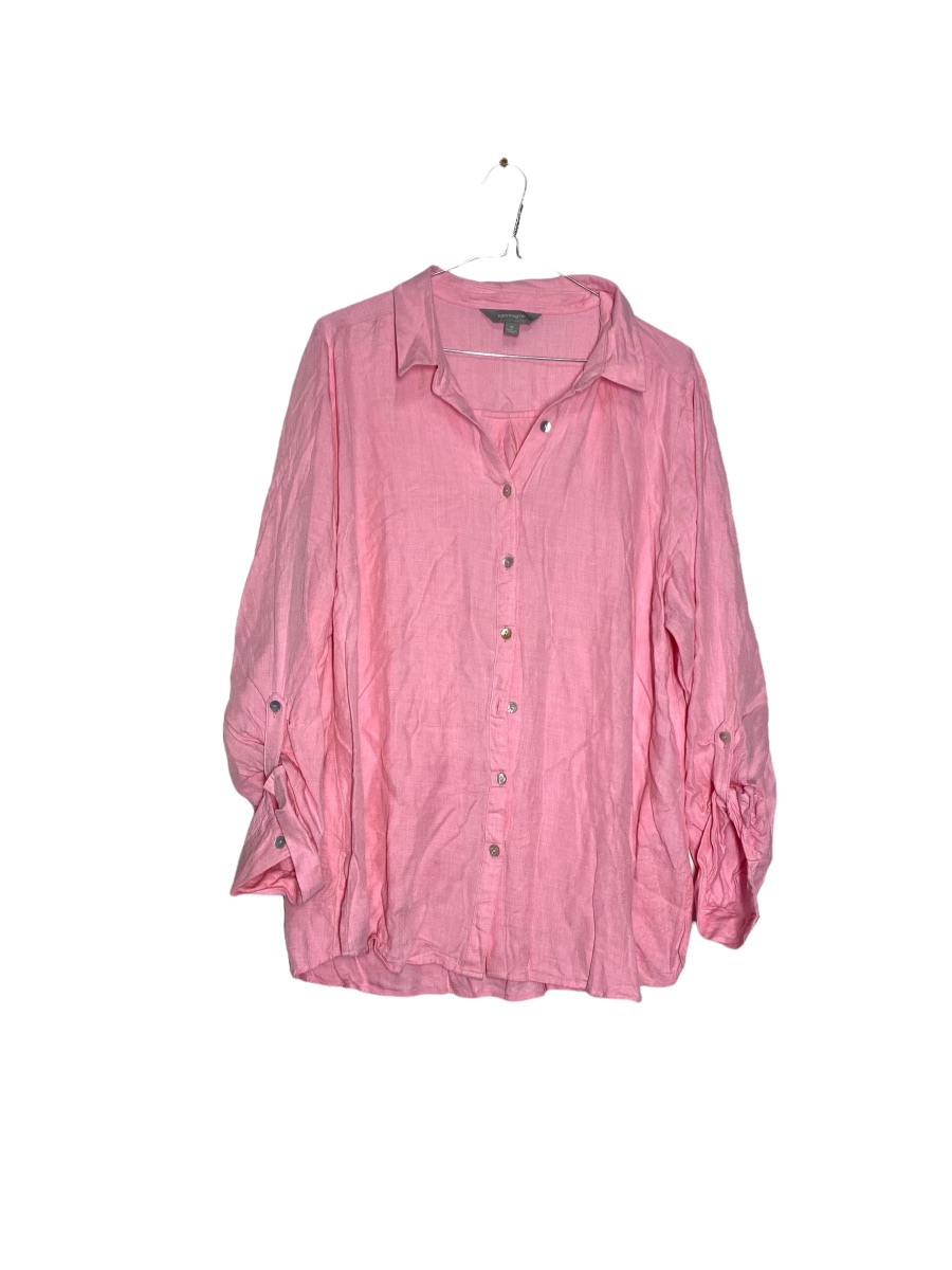 Suzanne Grae Pink LS Shirt - Size 16 - The Re: Club