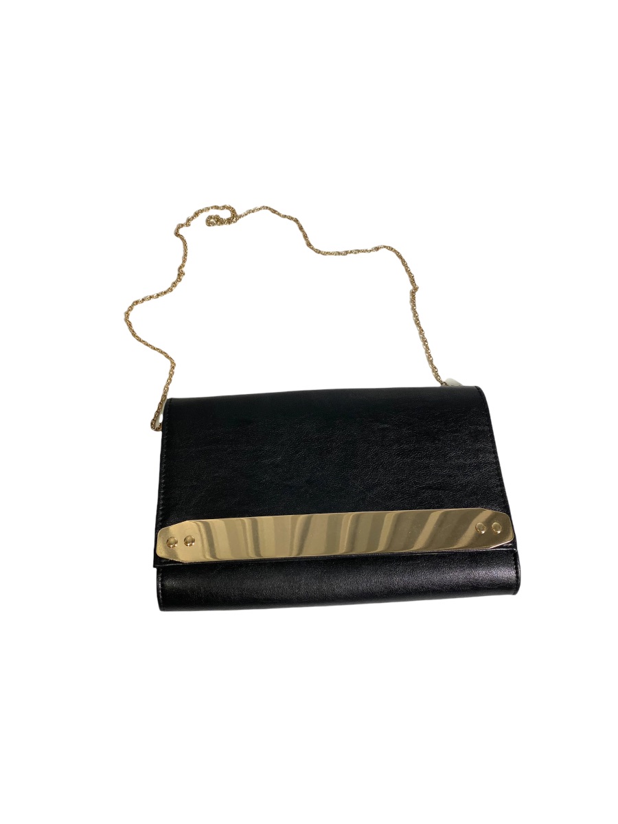 Colette Large Black & Gold Clutch Bag - The Re: Club