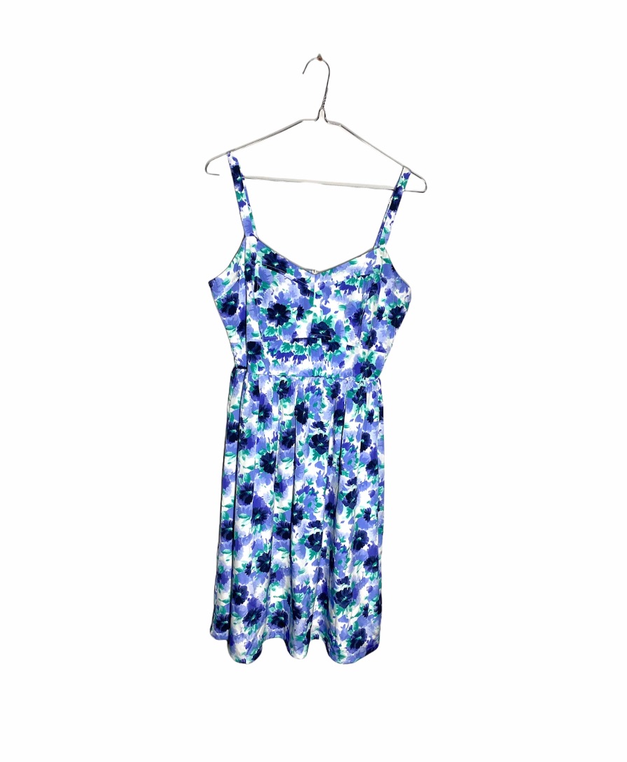 Jeanswest Blue/Green Pattern Summer Dress - Size 12 - The Re: Club