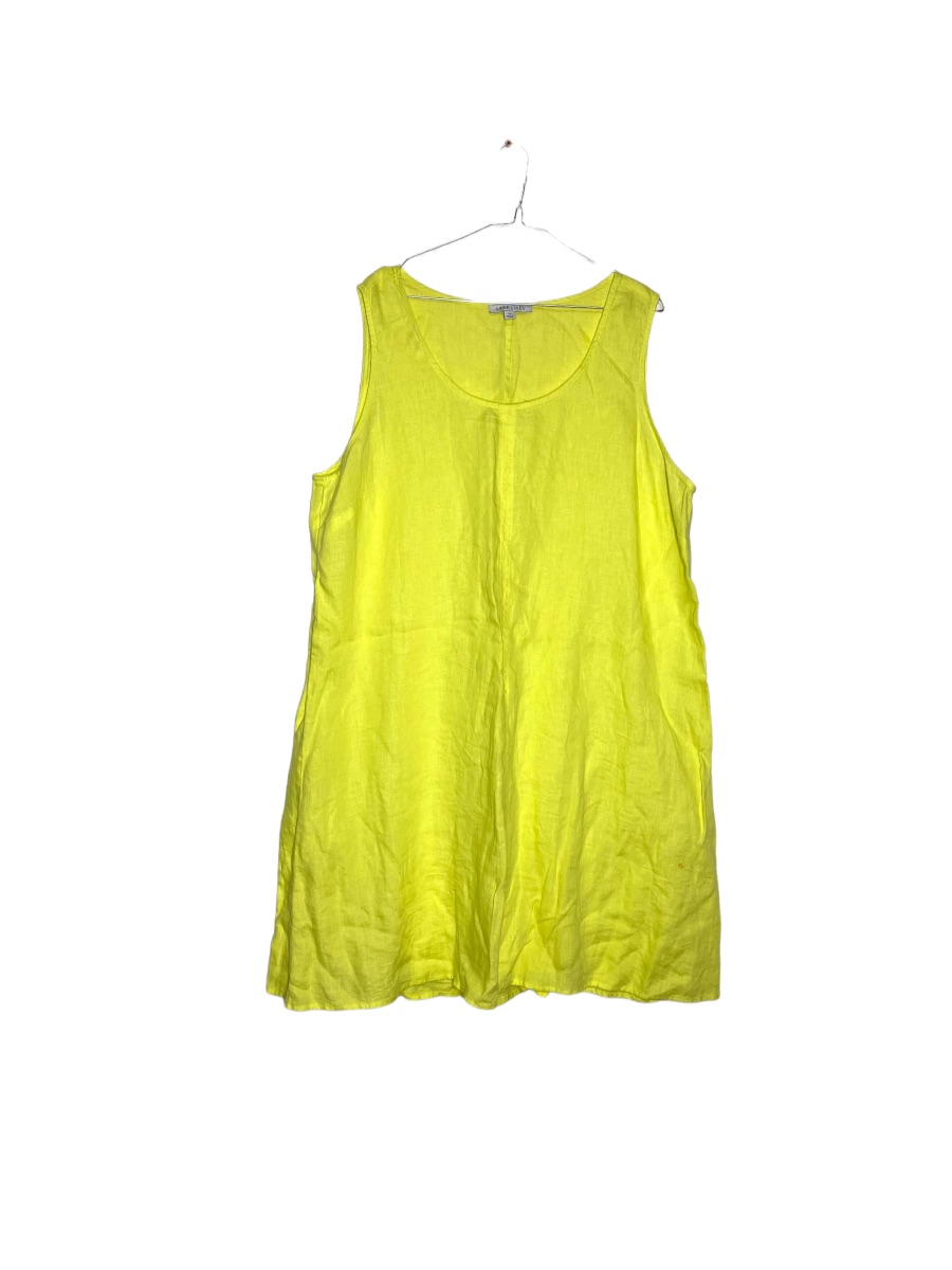 IMPERFECT Grae Linen Yellow Everyday Dress - Size 16 - The Re: Club