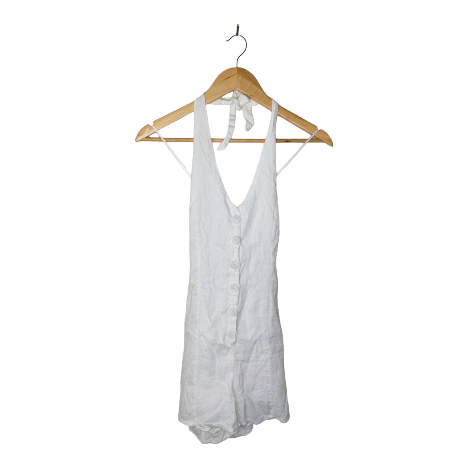 Glassons White Halter Neck Dress- Size 10 - The Re: Club